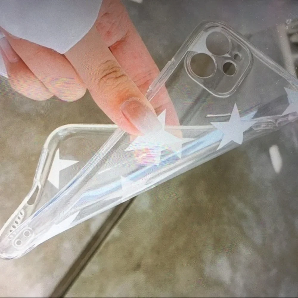 I phone 7p/8p transparent star print case